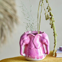 Bloomingville Pontus Vase Pink Stoneware